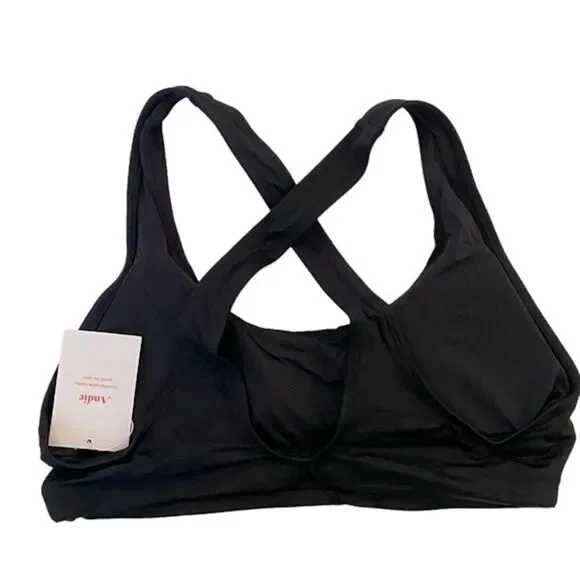 Andie Black Caledonia Criss Cross Back Bikini Top Sz S NWT - Picture 4 of 14